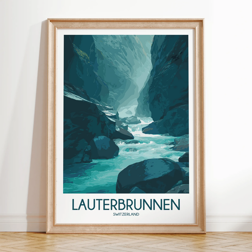Lauterbrunnen Scenic Landscape Art