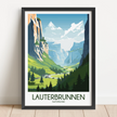 Lauterbrunnen Scenic Landscape Art