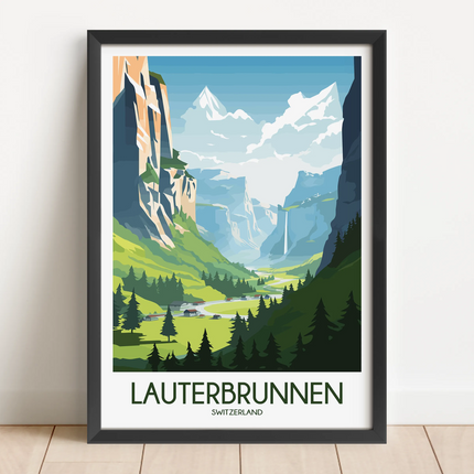 Lauterbrunnen Scenic Landscape Art