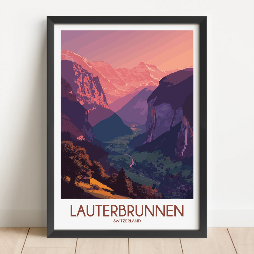 Lauterbrunnen Scenic Landscape Art