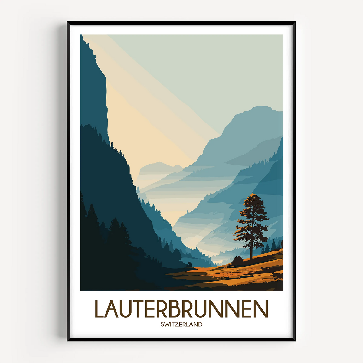Lauterbrunnen Scenic Landscape Art