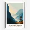 Lauterbrunnen Scenic Landscape Art