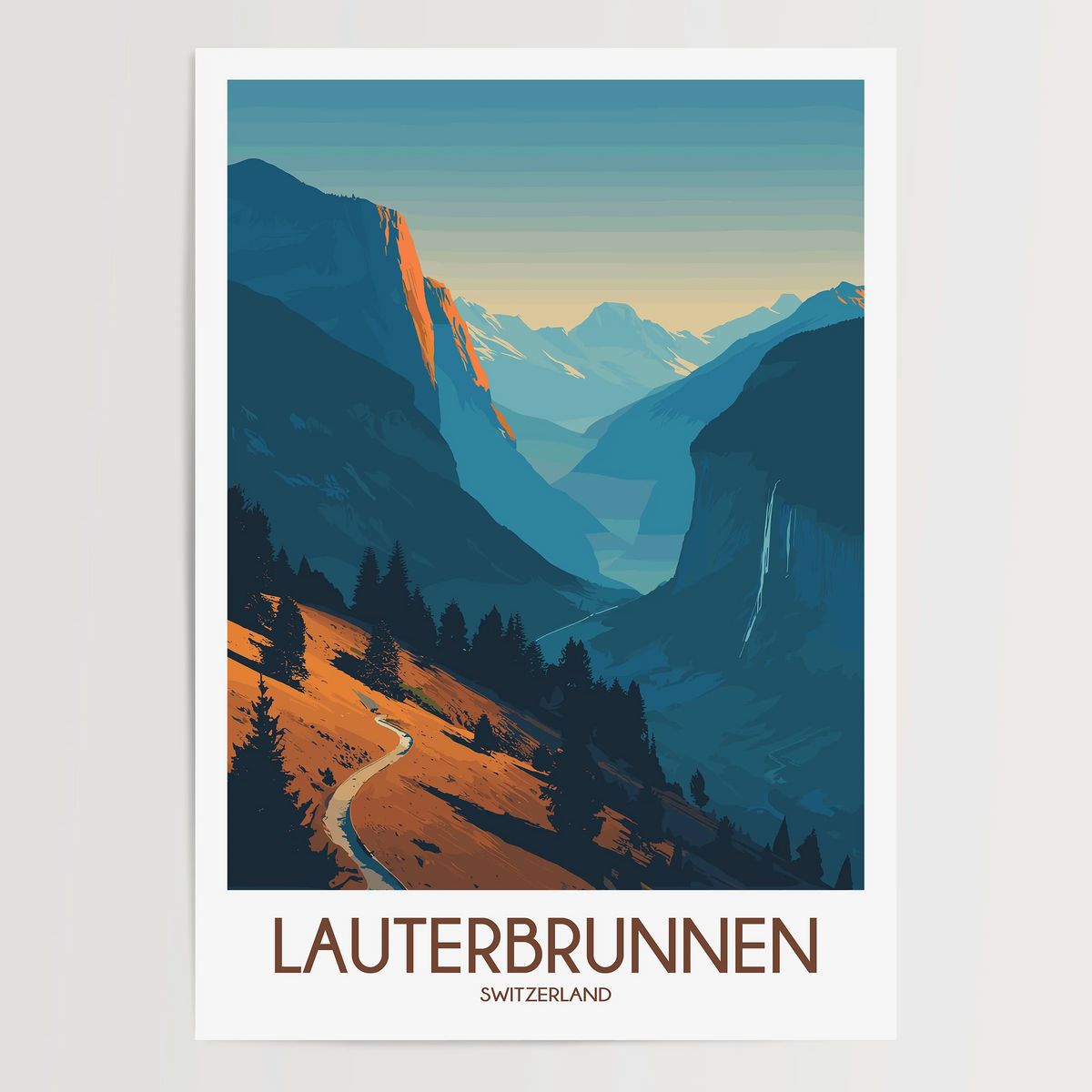 Lauterbrunnen Souvenir Poster Print