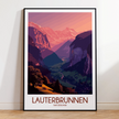 Lauterbrunnen Souvenir Poster Print
