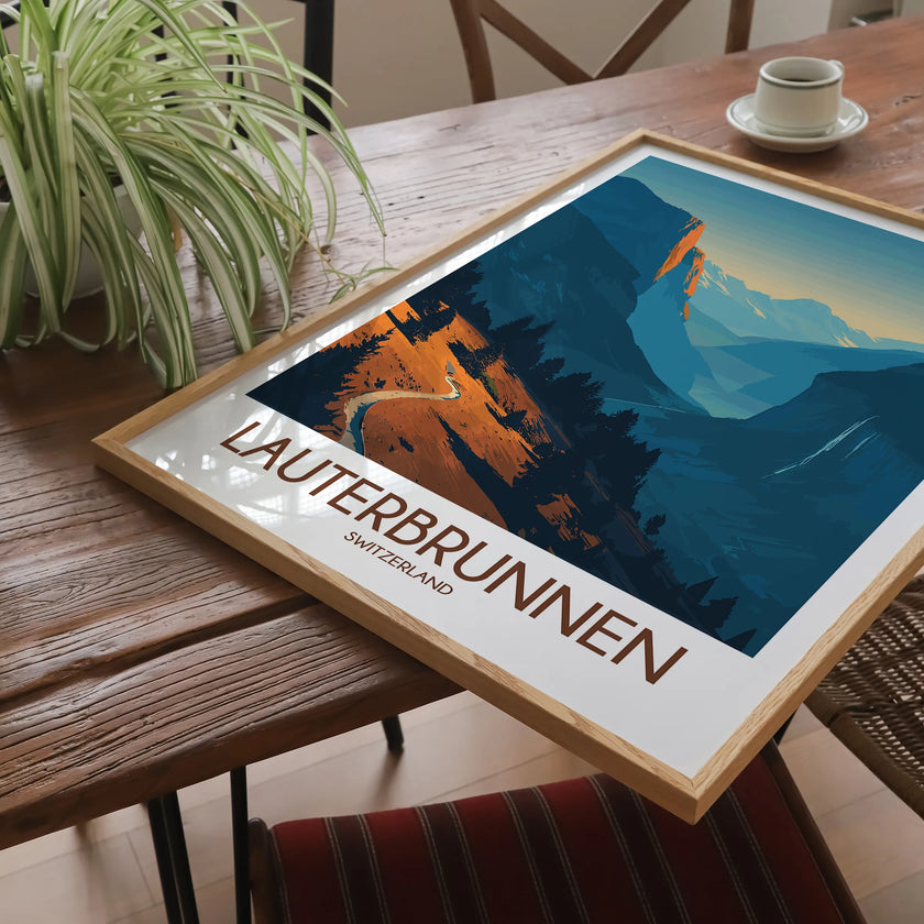 Lauterbrunnen Vintage Style Print