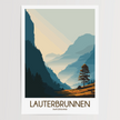 Lauterbrunnen Vintage Style Print