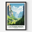 Lauterbrunnen Vintage Style Print