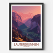 Lauterbrunnen Vintage Style Print