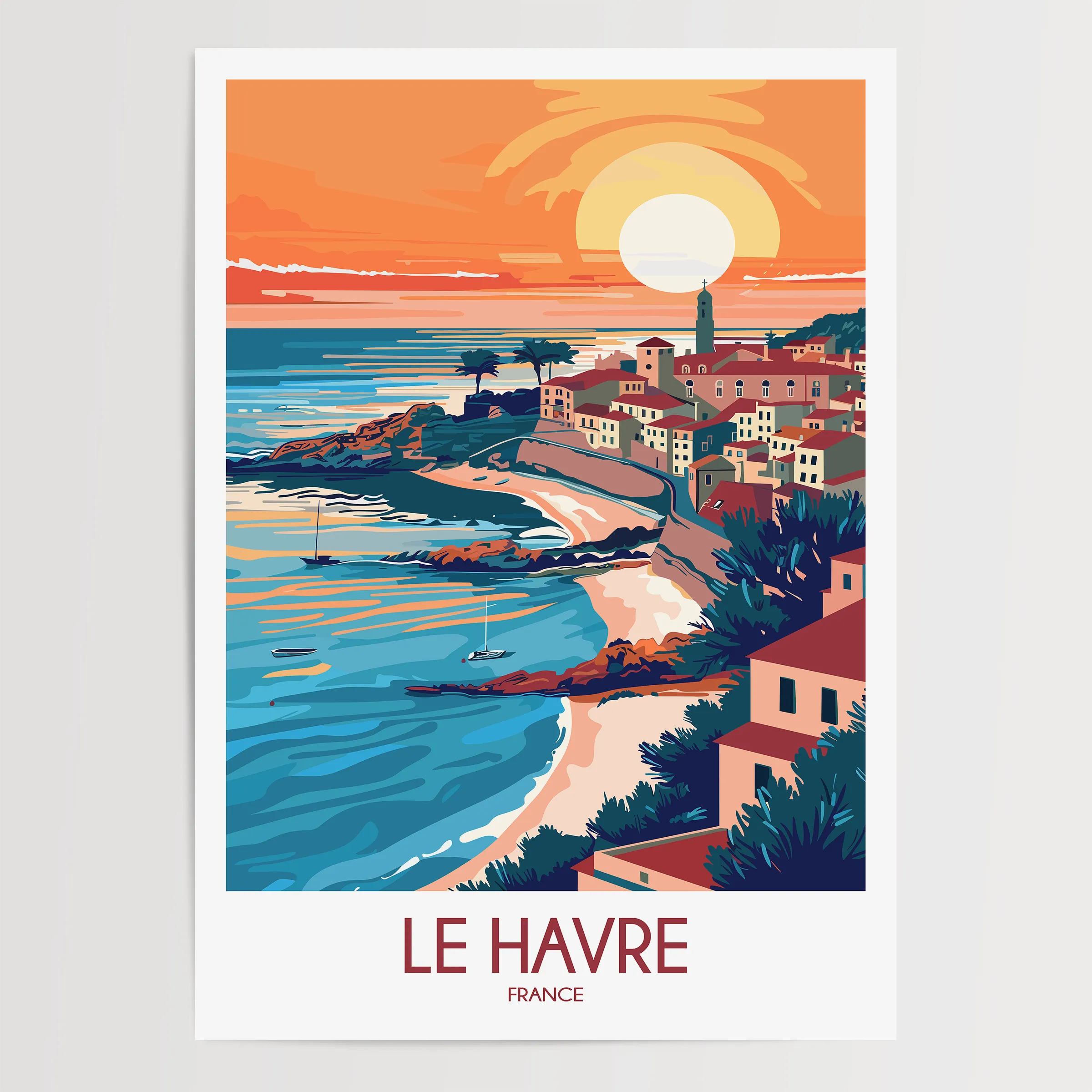 Le Havre Modern Travel Poster