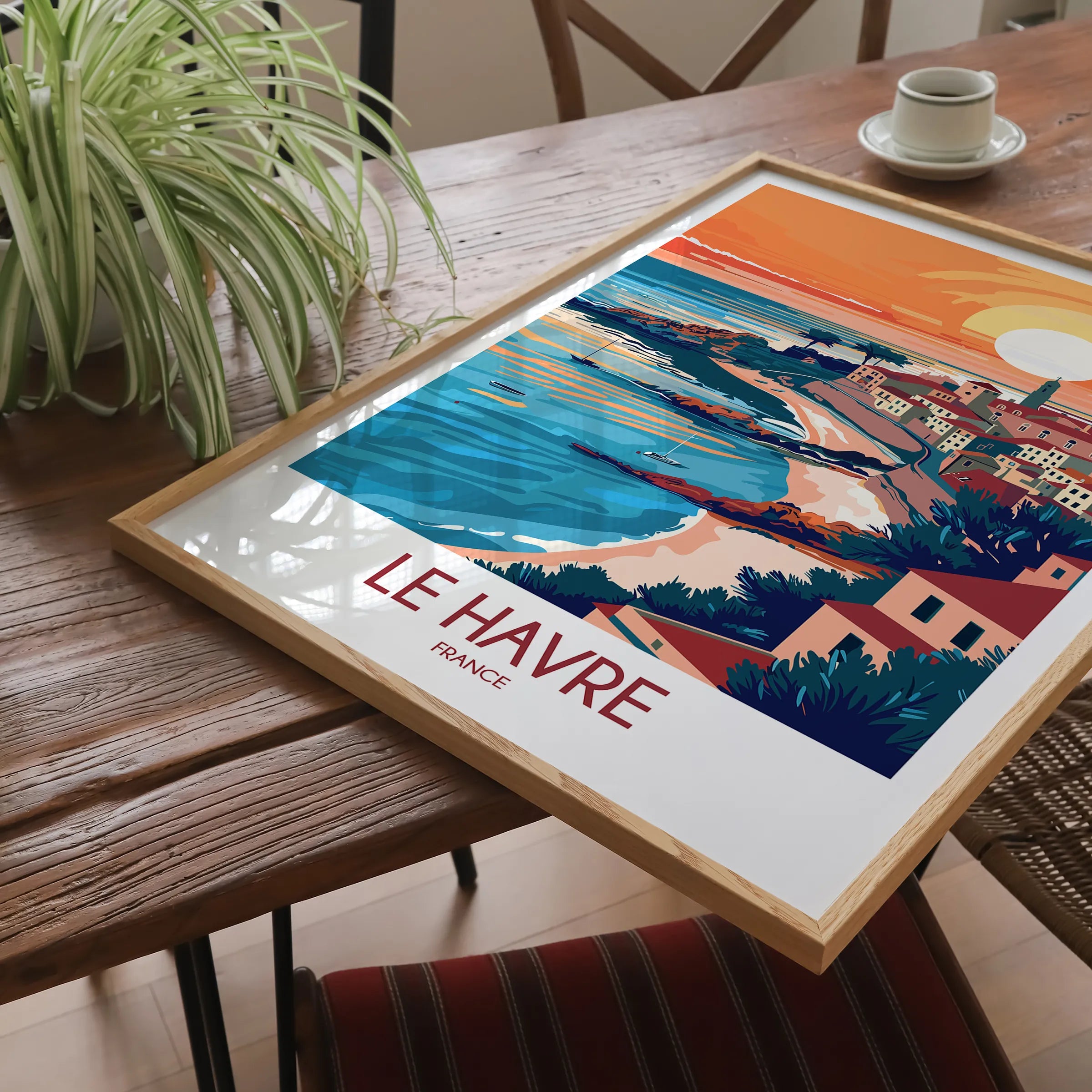 Le Havre Retro Travel Illustration