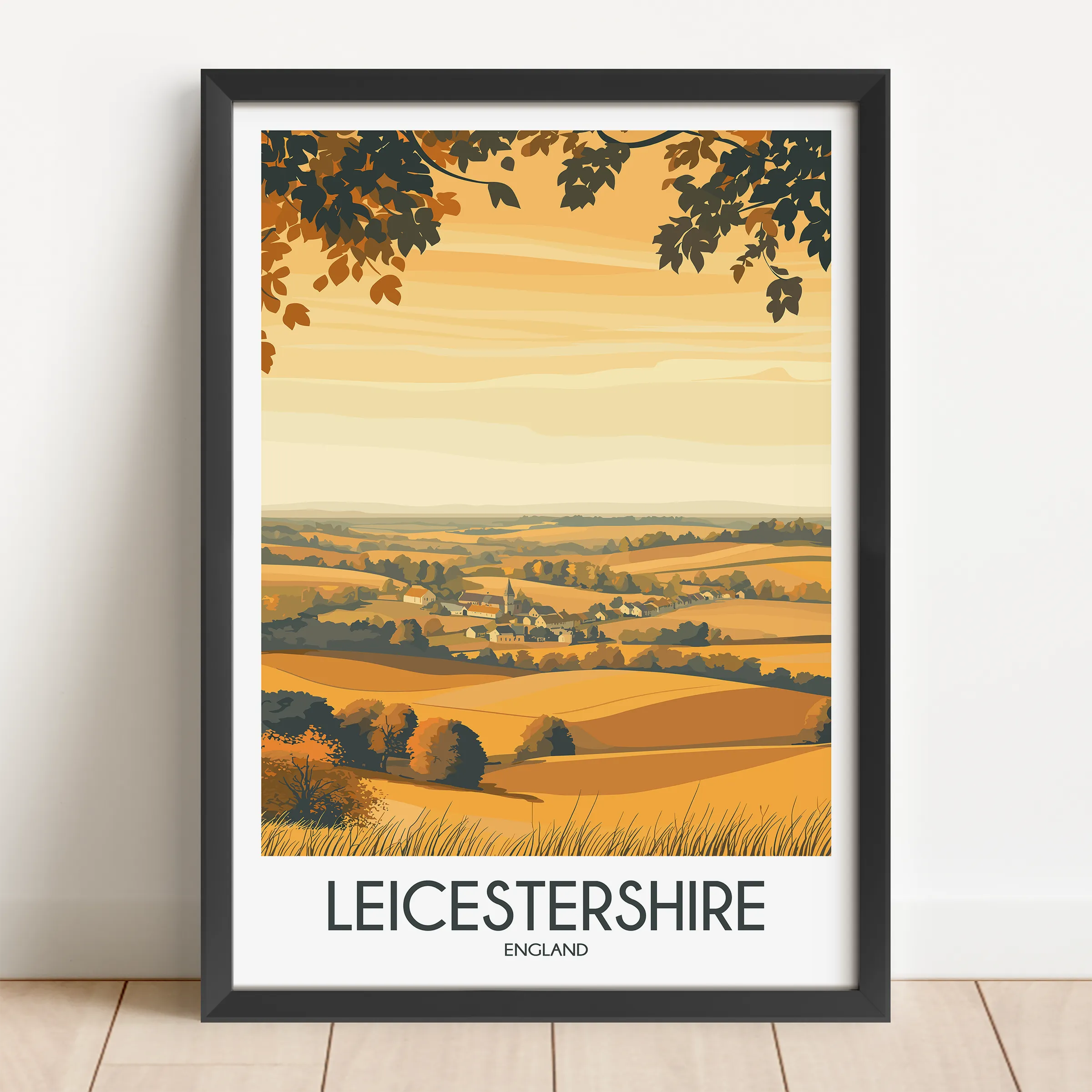 Leicestershire Modern Travel Poster