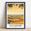 Leicestershire Modern Travel Poster