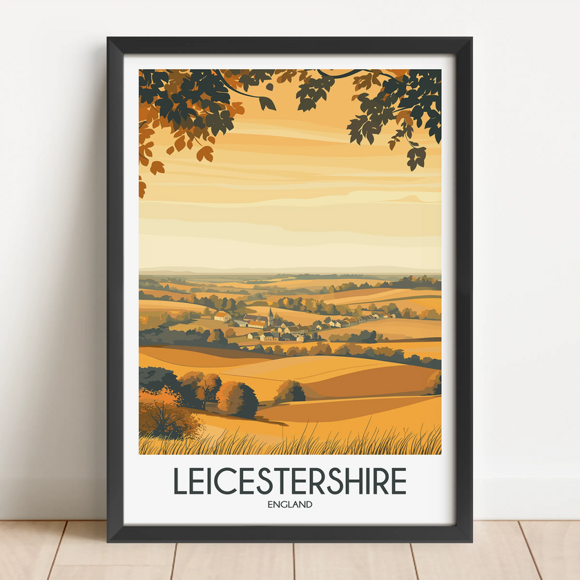 Leicestershire Modern Travel Poster