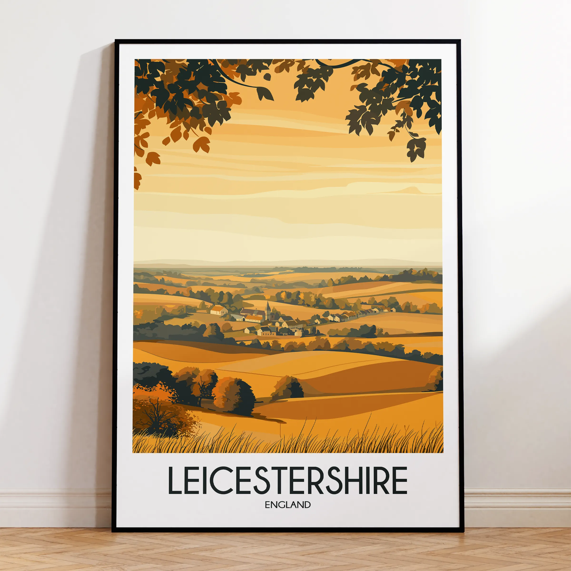 Leicestershire Retro Travel Illustration