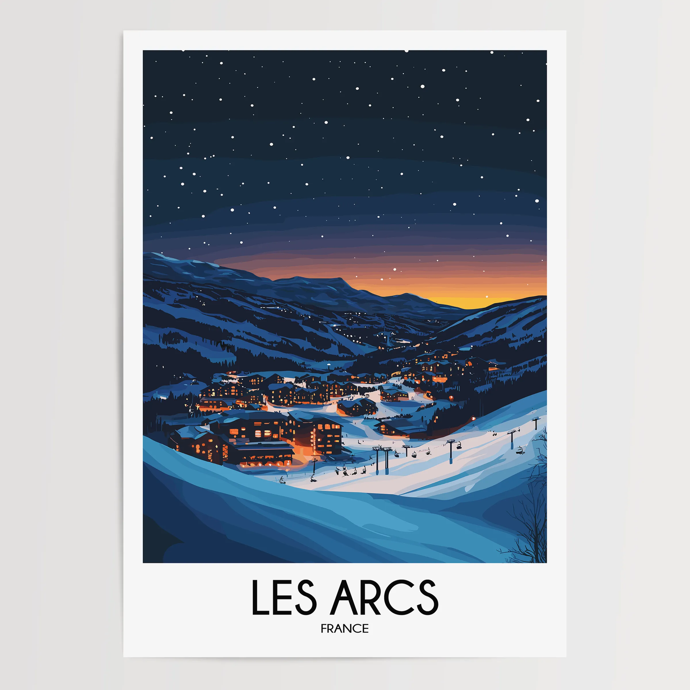 Les Arcs Minimalist Wall Art