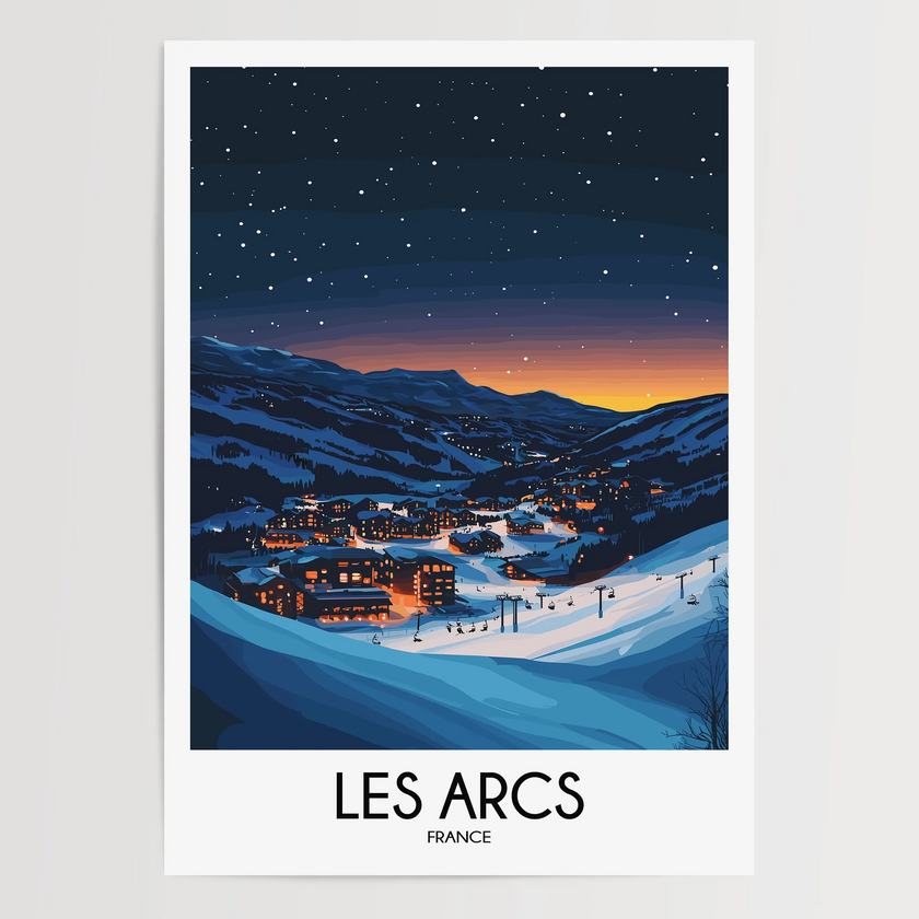 Les Arcs Minimalist Wall Art