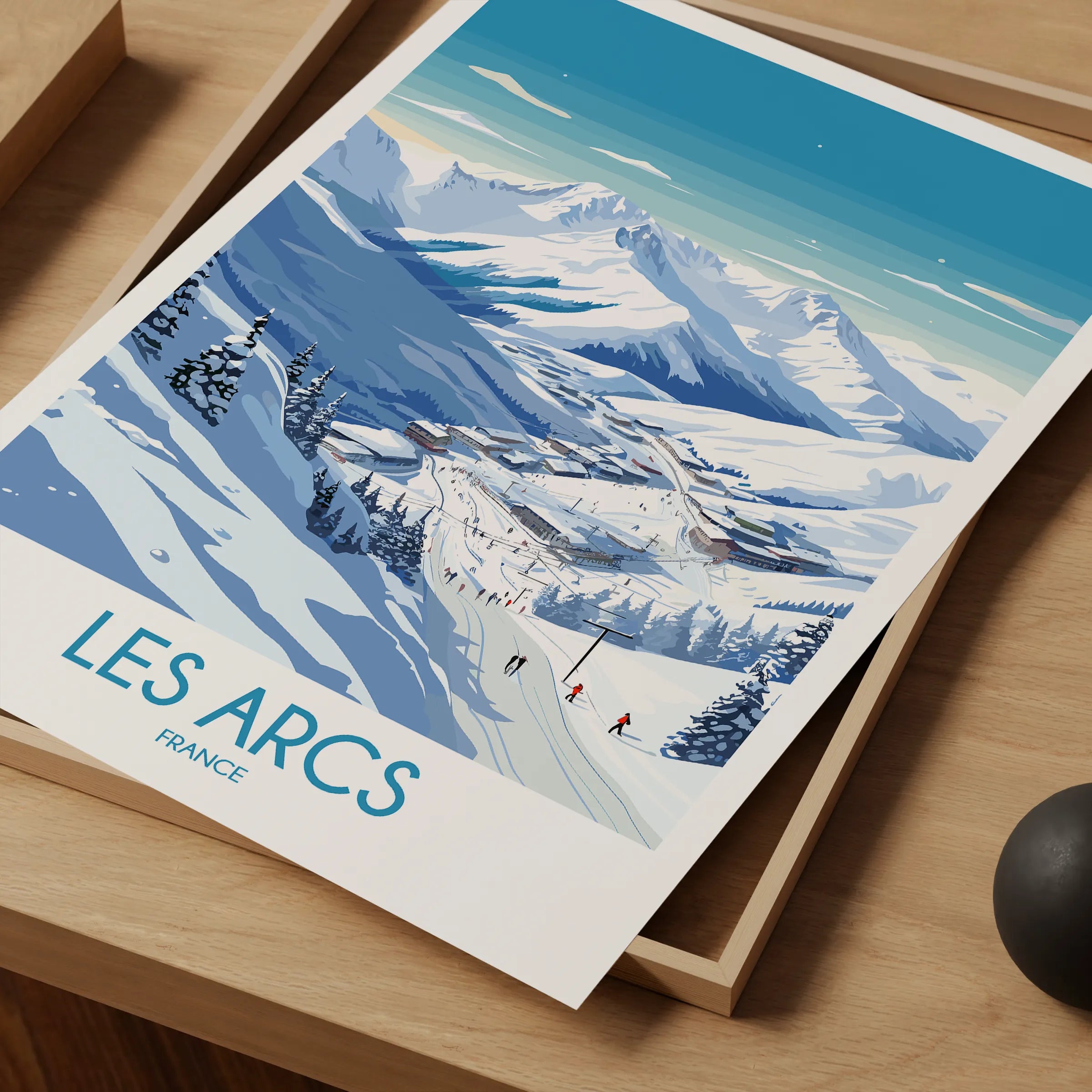 Les Arcs Modern Travel Poster