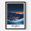 Les Arcs Retro Travel Illustration