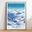 Les Arcs Souvenir Poster Print