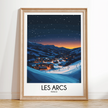 Les Arcs Vintage Style Print