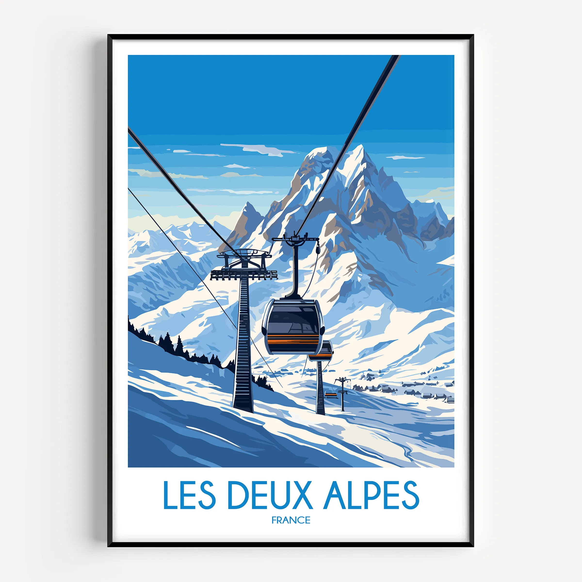 Les Deux Alpes Minimalist Wall Art