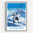 Les Deux Alpes Minimalist Wall Art