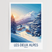 Les Deux Alpes Modern Travel Poster