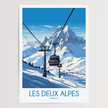 Les Deux Alpes Modern Travel Poster