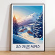 Les Deux Alpes Souvenir Poster Print