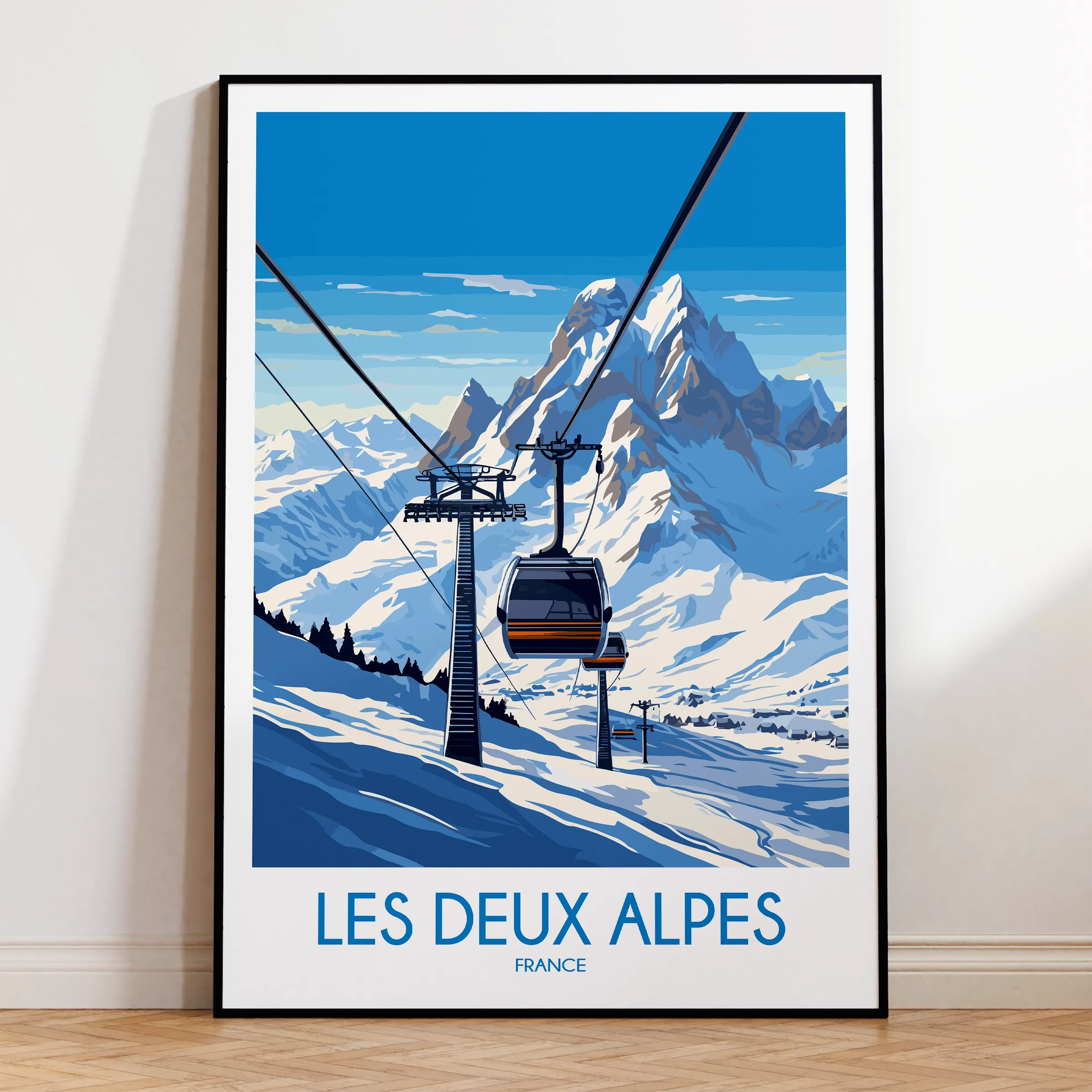 Les Deux Alpes Souvenir Poster Print