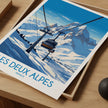 Les Deux Alpes Vintage Style Print