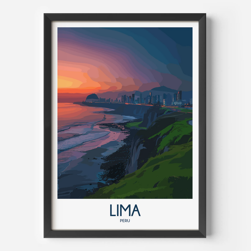 Lima Modern Travel Poster