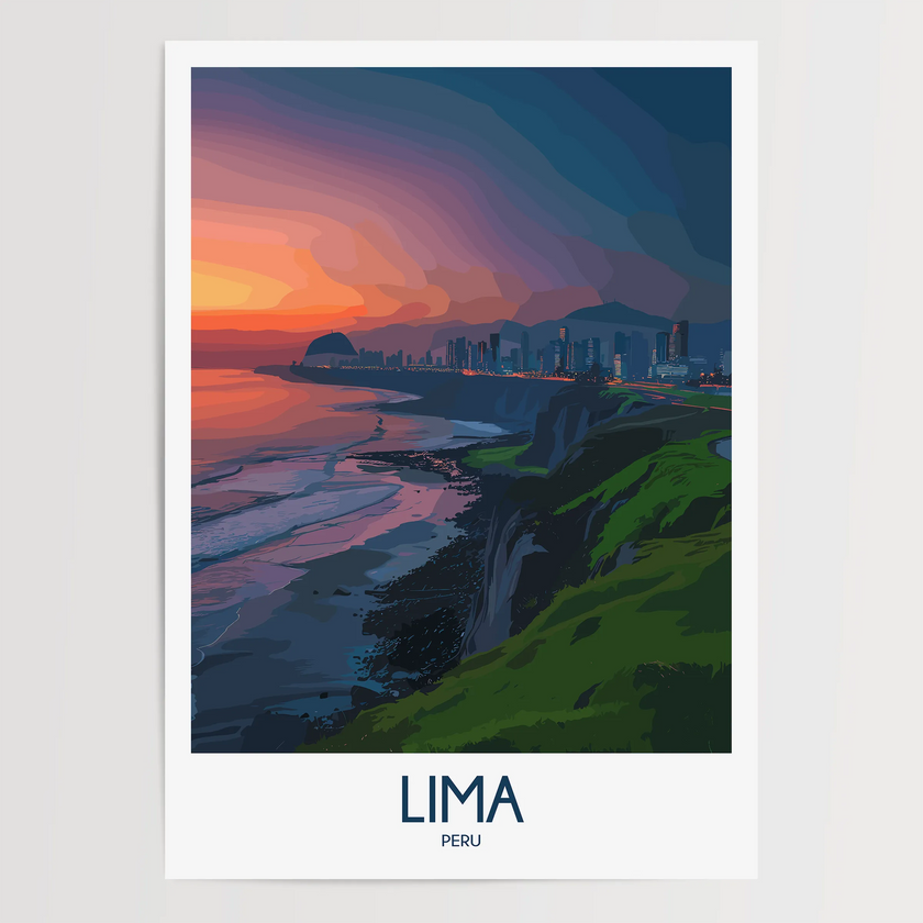 Lima Retro Travel Illustration