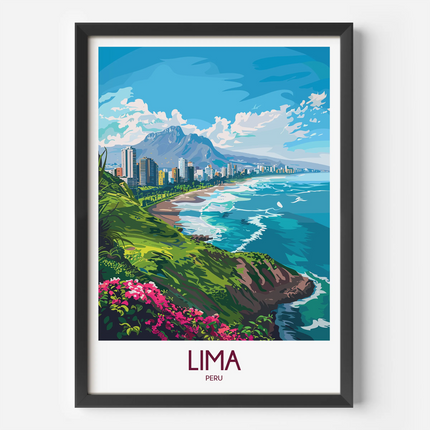 Lima Retro Travel Illustration