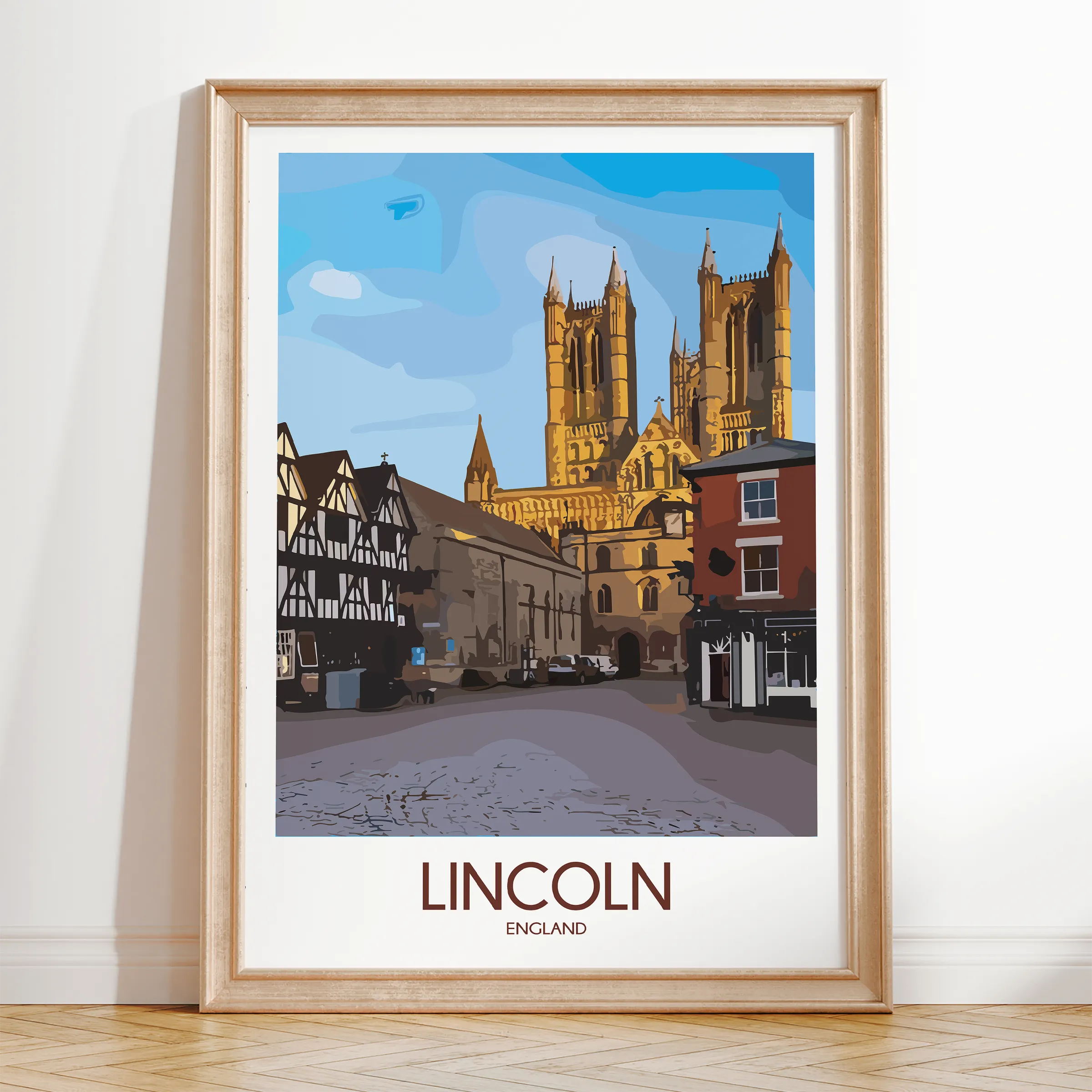 Lincoln Cathedral Scenic Landscape Art