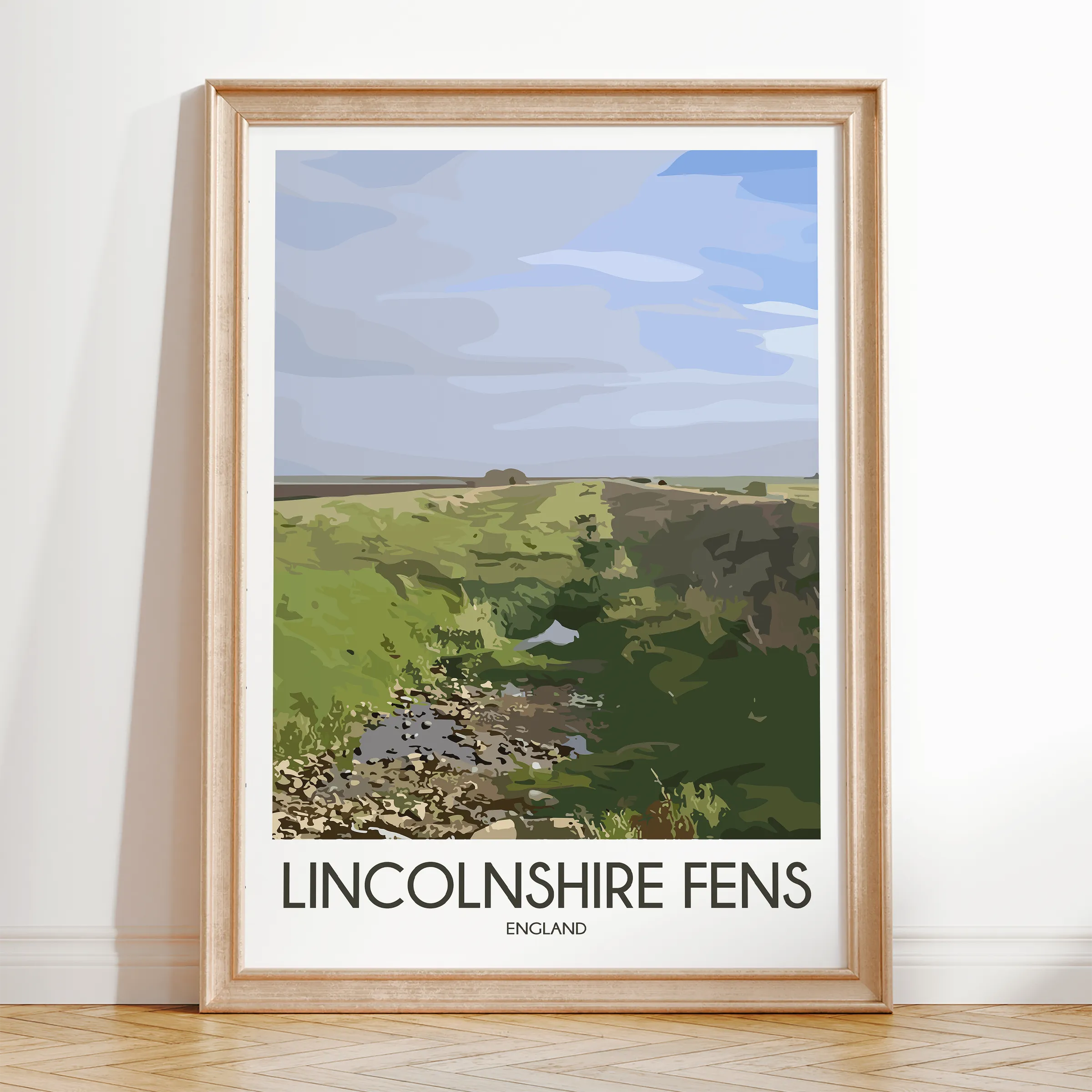 Lincolnshire Fens Destination Art Gift