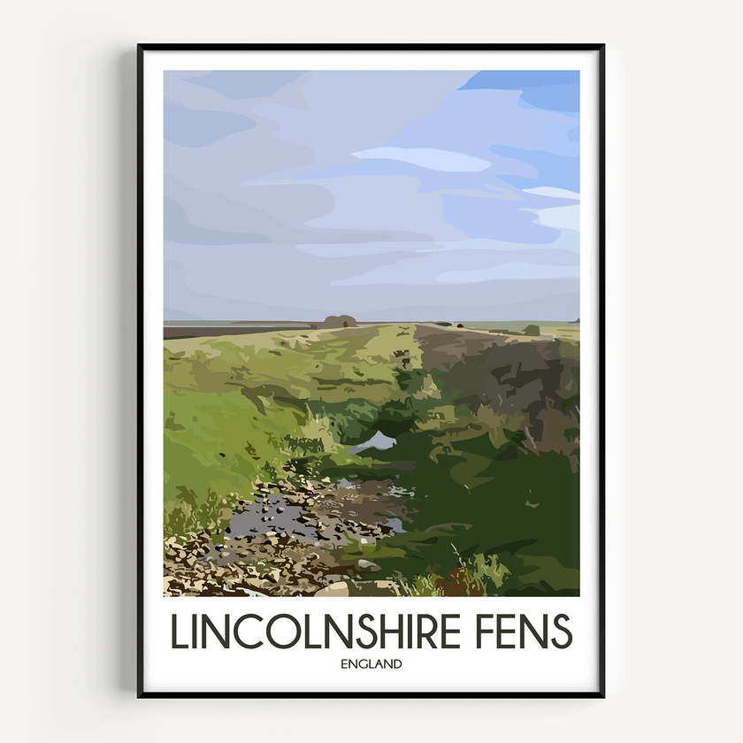 Lincolnshire Fens Minimalist Wall Art