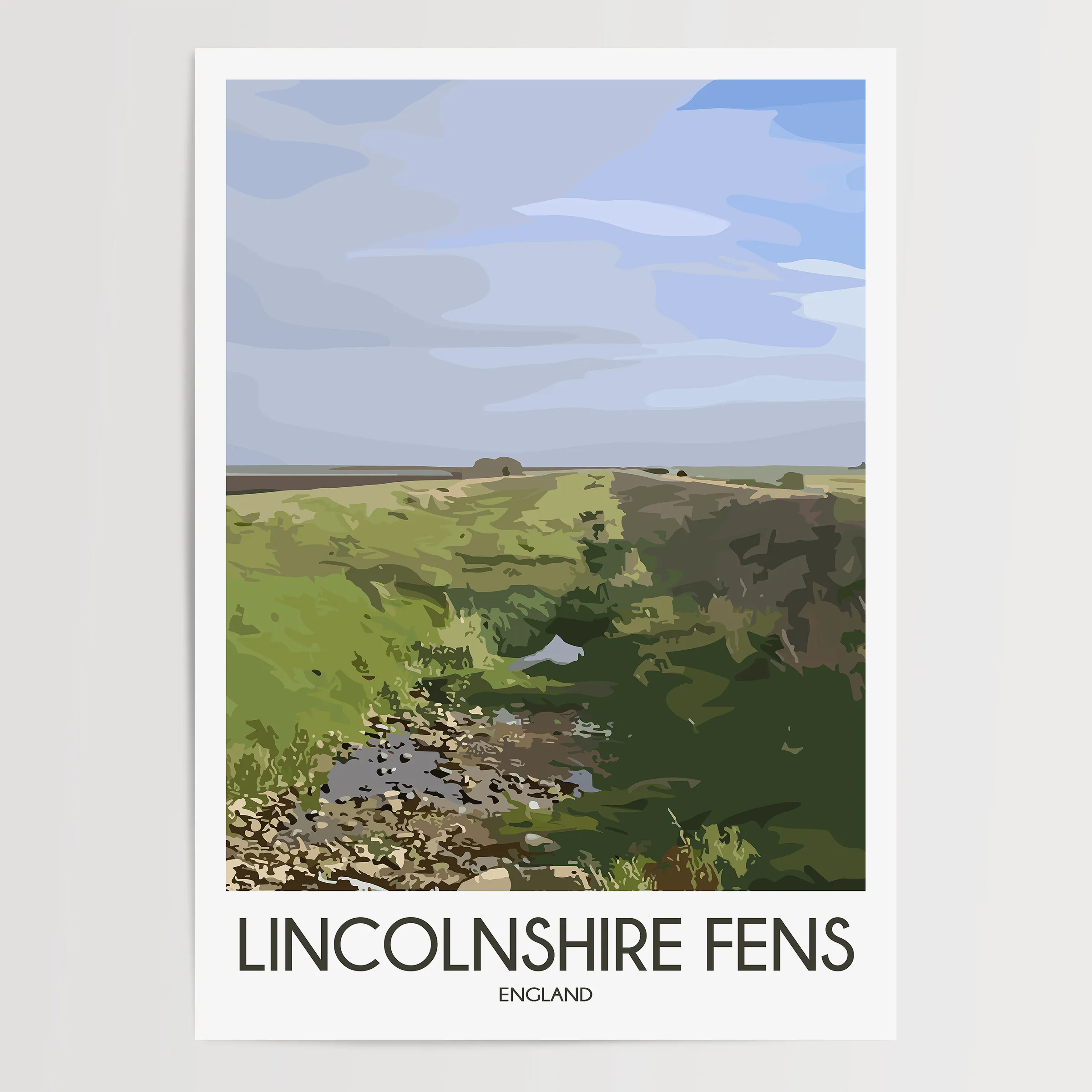 Lincolnshire Fens Scenic Landscape Art
