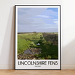 Lincolnshire Fens Vintage Style Print