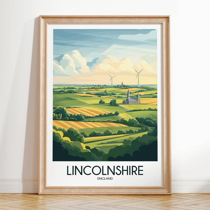 Lincolnshire Modern Travel Poster