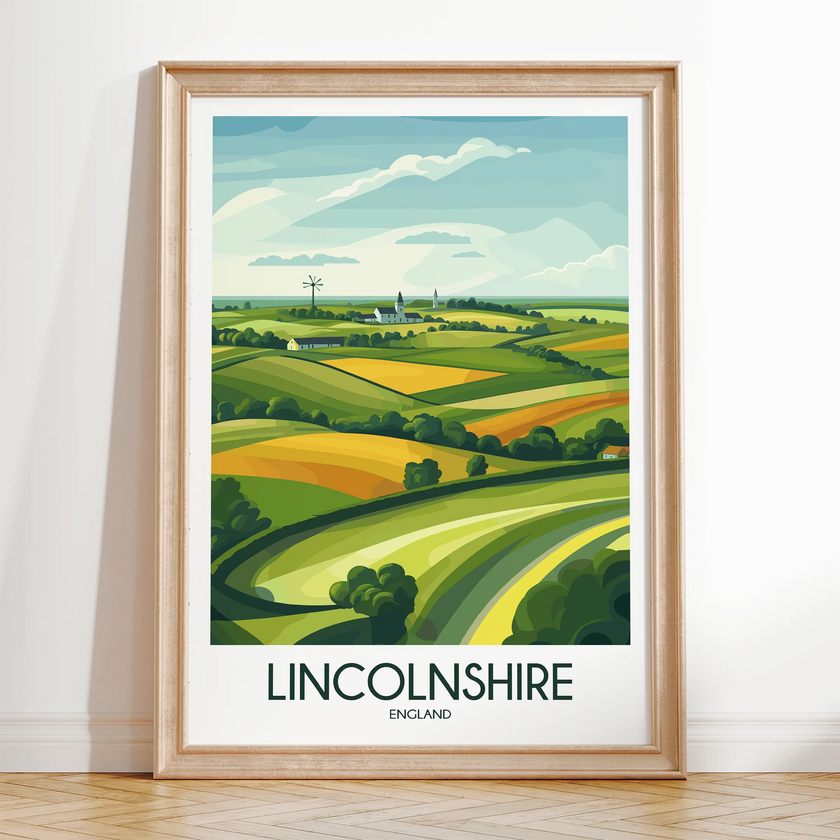 Lincolnshire Modern Travel Poster