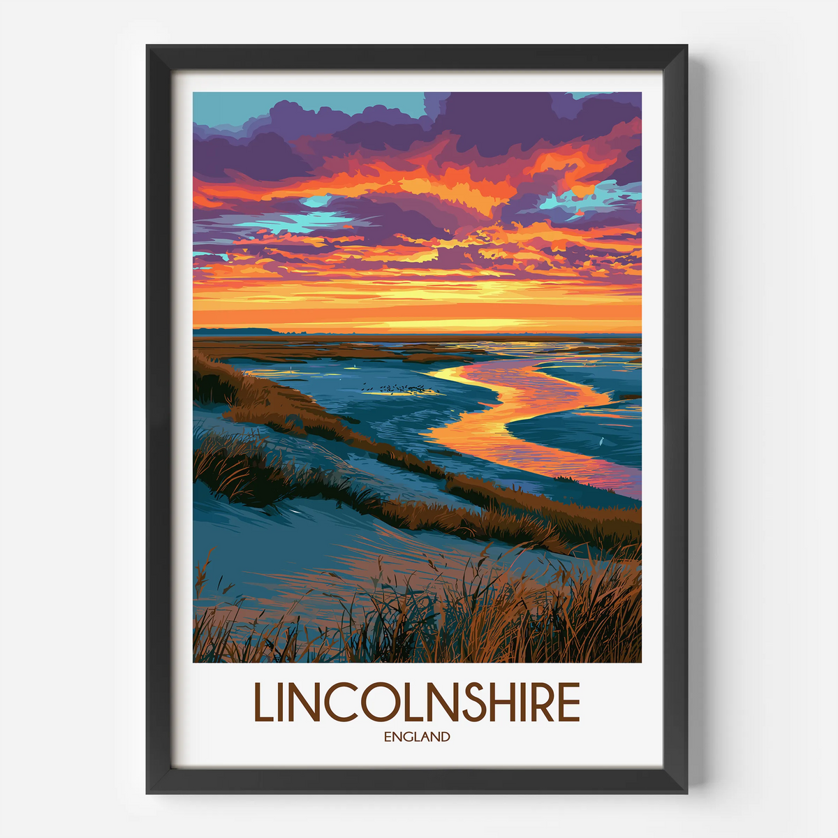 Lincolnshire Modern Travel Poster