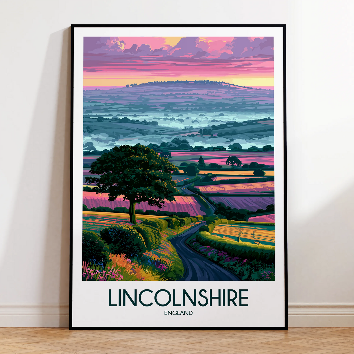 Lincolnshire Modern Travel Poster