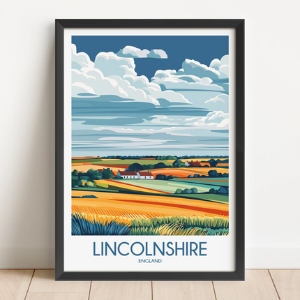 Lincolnshire Retro Travel Illustration