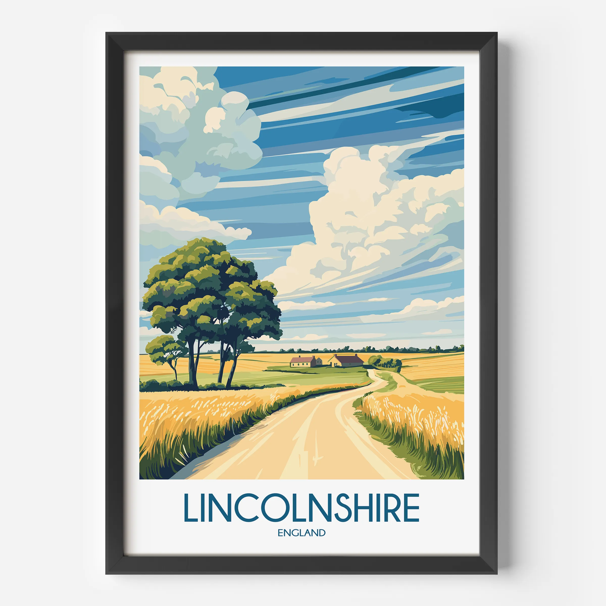 Lincolnshire Retro Travel Illustration