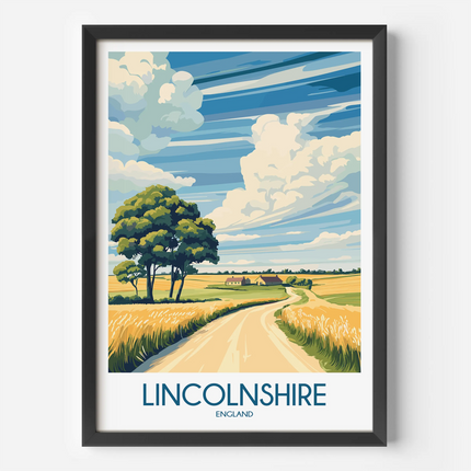 Lincolnshire Retro Travel Illustration