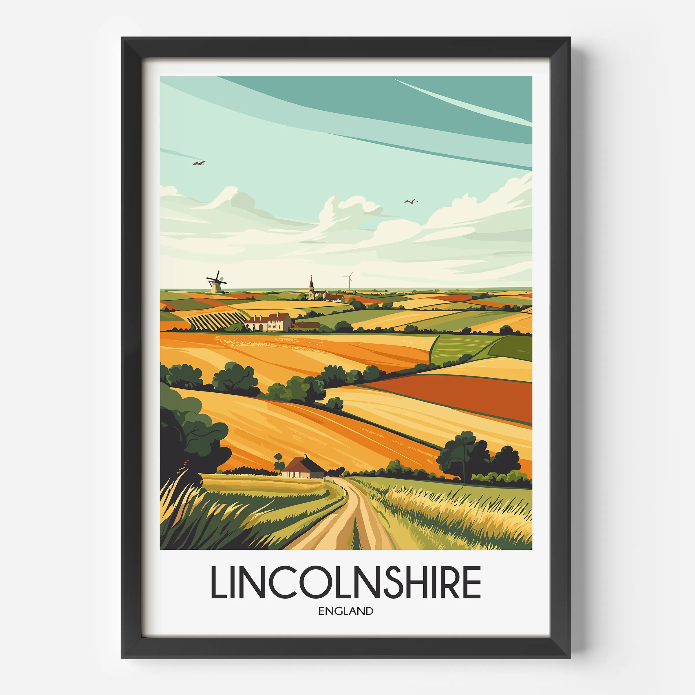 Lincolnshire Souvenir Poster Print