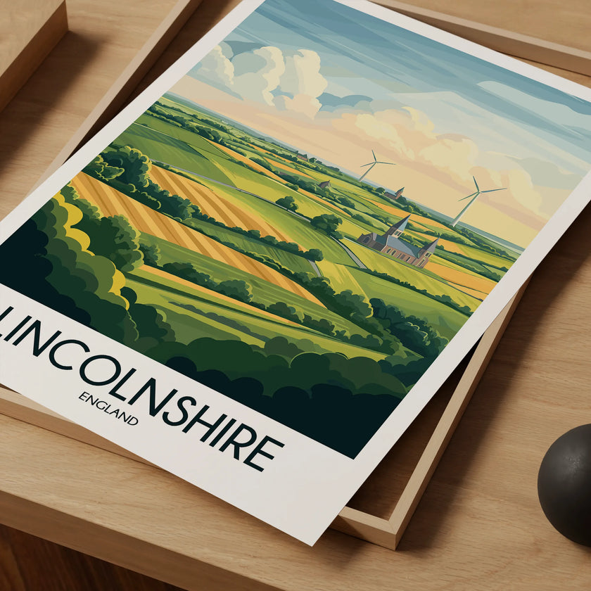Lincolnshire Vintage Style Print