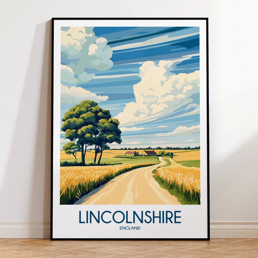 Lincolnshire Vintage Style Print