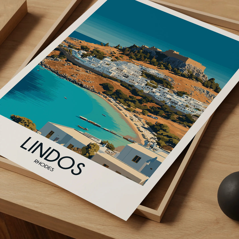 Lindos Scenic Landscape Art